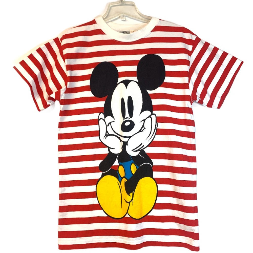 Vintage Mickey & Co Mouse Mens Striped T Shirt S